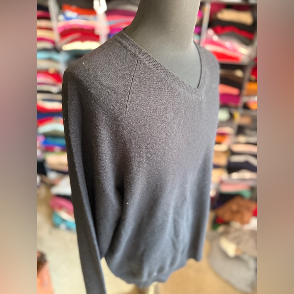 Buttoned Down Brown Cashmere Sweater XXL
